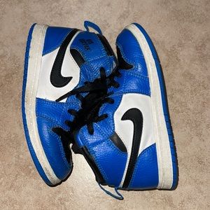 Blue Nike Jordan shoes